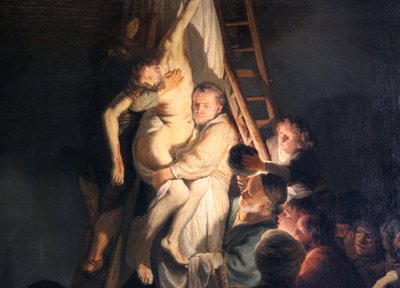 „Leszállás a keresztről”, 1634. alkotó: Rembrandt van Rijn