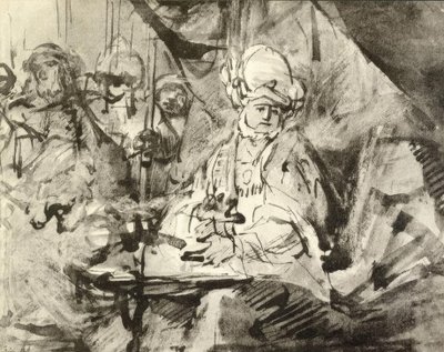 Pilátus kézmosása alkotó: Rembrandt van Rijn