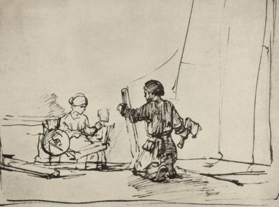 A Szent Család a műhelyben alkotó: Rembrandt van Rijn