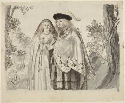 A fehér tollas férfi alkotó: Rembrandt van Rijn