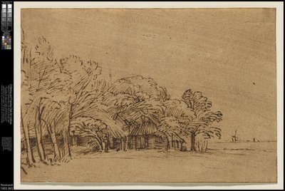 Farm a fák alatt, 1650 körül alkotó: Rembrandt van Rijn