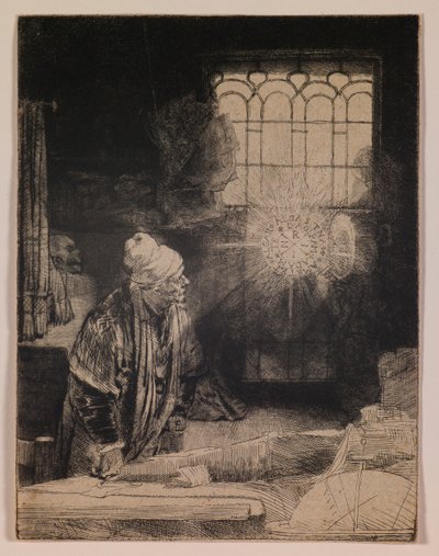 Faust (A tudós a dolgozószobájában) alkotó: Rembrandt van Rijn