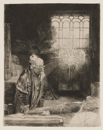 Faust (A tudós a dolgozószobájában) alkotó: Rembrandt van Rijn