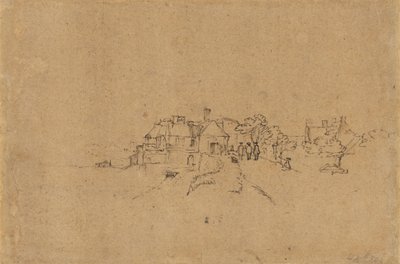 A Houtewael belépő Anthoniesdijk adatai [verso] alkotó: Rembrandt van Rijn