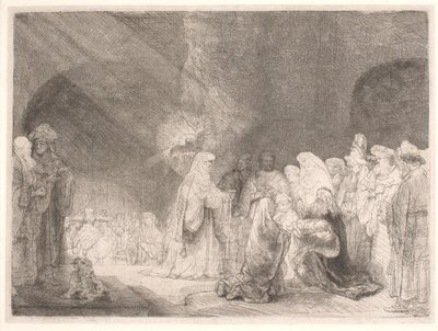 A termelés a templomban alkotó: Rembrandt van Rijn