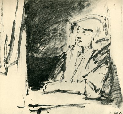 Lány alszik az ablakban, c1655, 1943. alkotó: Rembrandt van Rijn