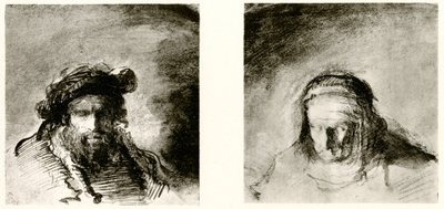 Fej tanulmányok alkotó: Rembrandt van Rijn