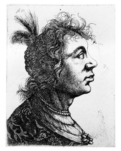 Egy nő feje, 1637 alkotó: Rembrandt van Rijn