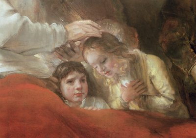 Jákób megáldja József fiait, 1656 (244314. részlet) alkotó: Rembrandt van Rijn