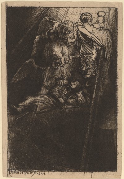 Jákob létrája alkotó: Rembrandt van Rijn