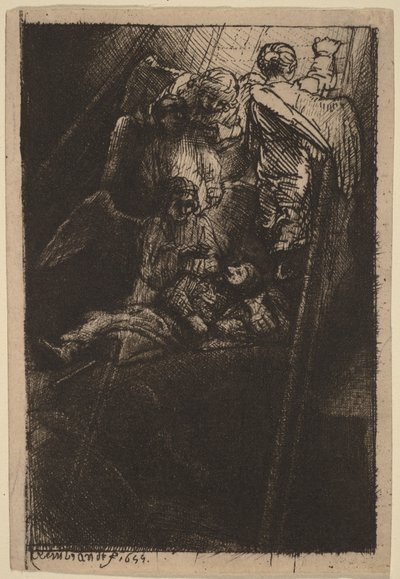 Jákób létrája alkotó: Rembrandt van Rijn