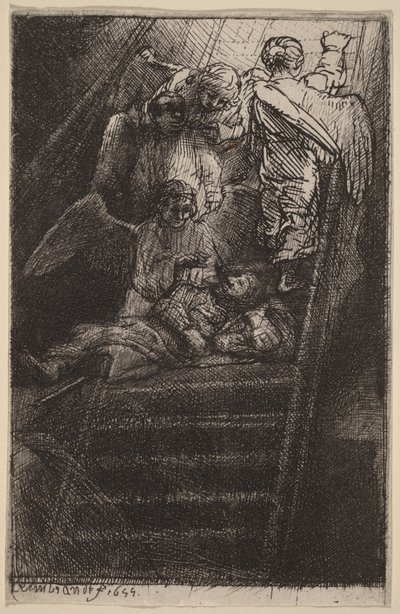 Jákób létrája alkotó: Rembrandt van Rijn