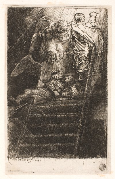 Jákób létrája alkotó: Rembrandt van Rijn