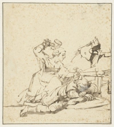 Jaël megöli Sisera-t alkotó: Rembrandt van Rijn