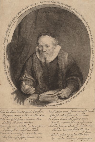 Jan Cornelisz. Sylvius, 1646. alkotó: Rembrandt van Rijn