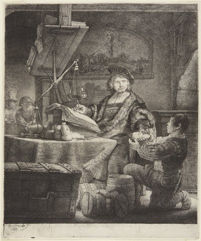 Jan Uytenbogaert (Az aranymérő) alkotó: Rembrandt van Rijn