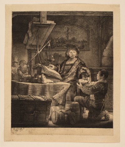 Jan Uytenbogaert, vezérigazgató ("The Goldweighter") alkotó: Rembrandt van Rijn