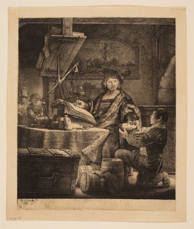 Jan Uytenbogaert, vezérigazgató ("The Goldweighter") alkotó: Rembrandt van Rijn
