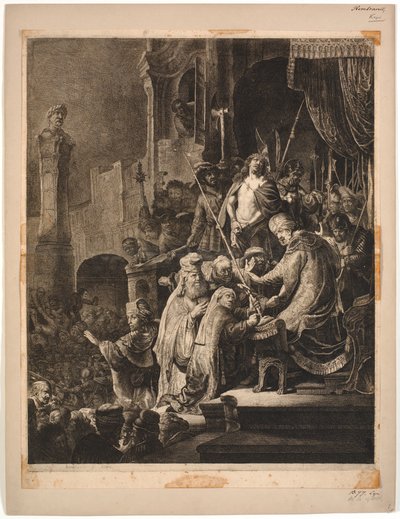 Jézus Pilátus előtt alkotó: Rembrandt van Rijn