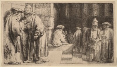 Zsidók a zsinagógában alkotó: Rembrandt van Rijn