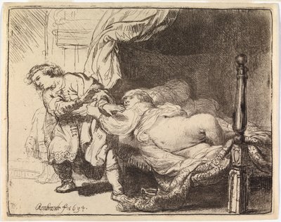 József és Potifár felesége alkotó: Rembrandt van Rijn