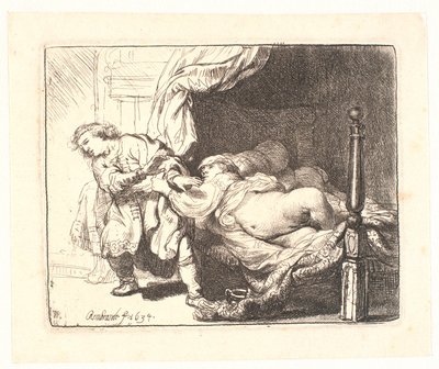 József és Potifár felesége alkotó: Rembrandt van Rijn