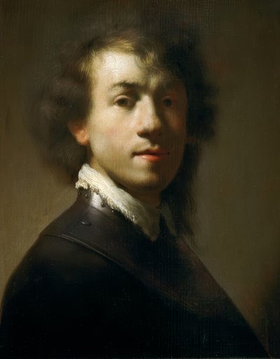 Fiatalos önarckép harcosként alkotó: Rembrandt van Rijn