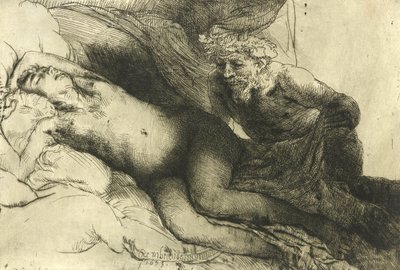 Jupiter és Antiope, 1659 körül alkotó: Rembrandt van Rijn