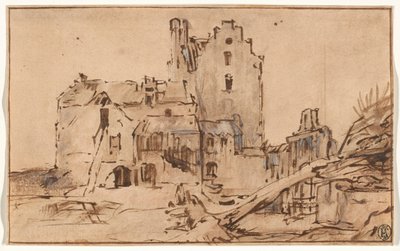 Kostverloren kastély a pusztulásban alkotó: Rembrandt van Rijn