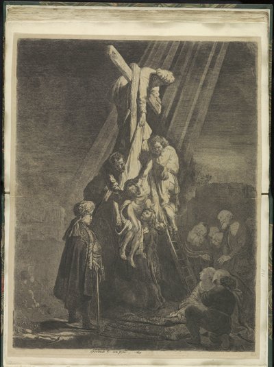 Kruisafnév: tweede plaat Nyolcvanöt eredeti nyomat gyűjteménye (sorozat címe) alkotó: Rembrandt van Rijn