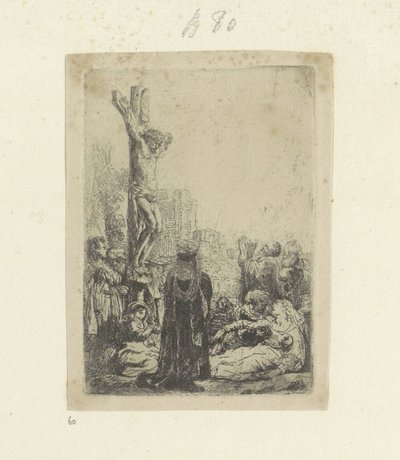 Kruisiging: kleine plaat Nyolcvanöt eredeti nyomat gyűjteménye (sorozat címe) alkotó: Rembrandt van Rijn