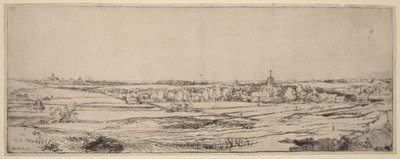 Tájkép Haarlem felé néző kilátással (Az aranymérők mezője) alkotó: Rembrandt van Rijn