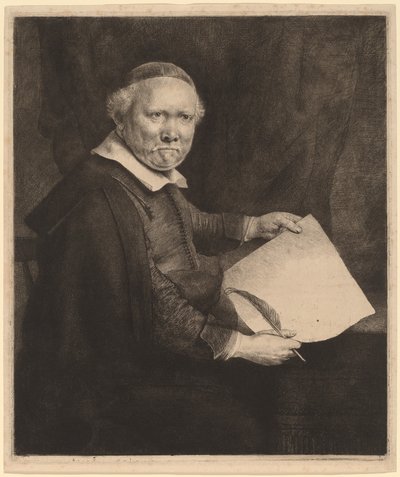 Lieven Willemsz van Coppenol: A nagyobb tányér alkotó: Rembrandt van Rijn