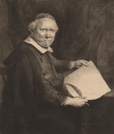 Lieven Willemsz van Coppenol: A nagyobb tányér, 1658. alkotó: Rembrandt van Rijn