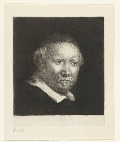 Lieven Willemsz. van Coppenol, írástanár: a nagyobb metszet alkotó: Rembrandt van Rijn