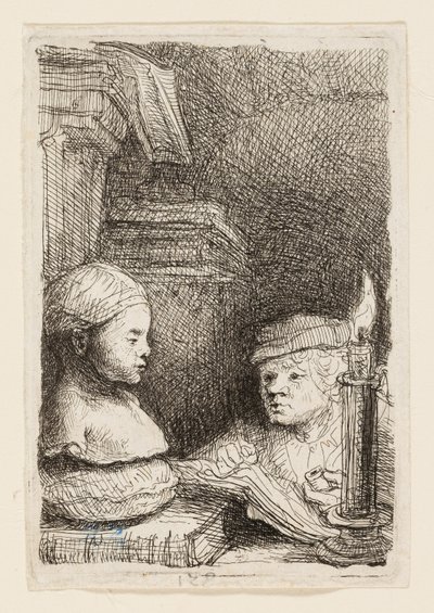 Férfi rajz egy öntött alkotó: Rembrandt van Rijn