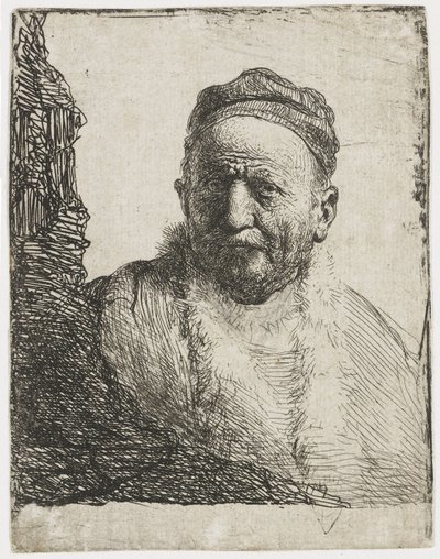 Férfi kalottával alkotó: Rembrandt van Rijn