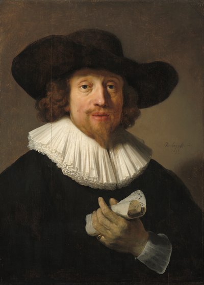 Férfi kottával, 1633 alkotó: Rembrandt van Rijn
