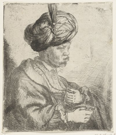 Férfi turbános, 1660-70 körül alkotó: Rembrandt van Rijn