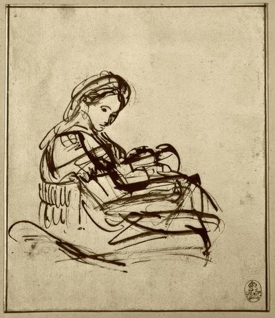 Mária a gyerekkel alkotó: Rembrandt van Rijn