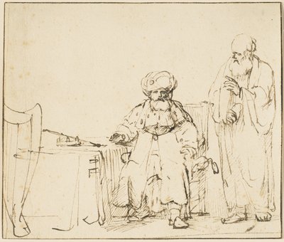 Nathan int David, 1652-53 körül alkotó: Rembrandt van Rijn