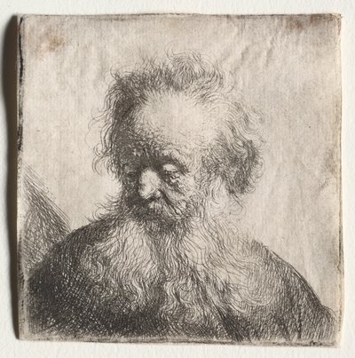 Folyó szakállú öregember: Mellszobor alkotó: Rembrandt van Rijn