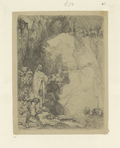 Opwekking van Lazarus: kis lemez Nyolcvanöt eredeti nyomat gyűjteménye (sorozat címe) alkotó: Rembrandt van Rijn
