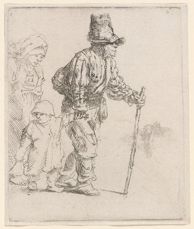 Parasztcsalád a csavargón alkotó: Rembrandt van Rijn