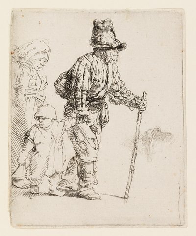Parasztcsalád a csavargón alkotó: Rembrandt van Rijn