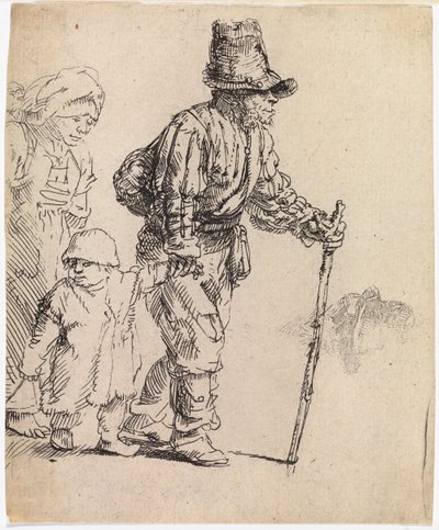 Vándorló paraszti család alkotó: Rembrandt van Rijn
