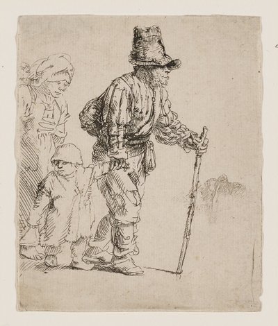 Vándorló paraszti család alkotó: Rembrandt van Rijn