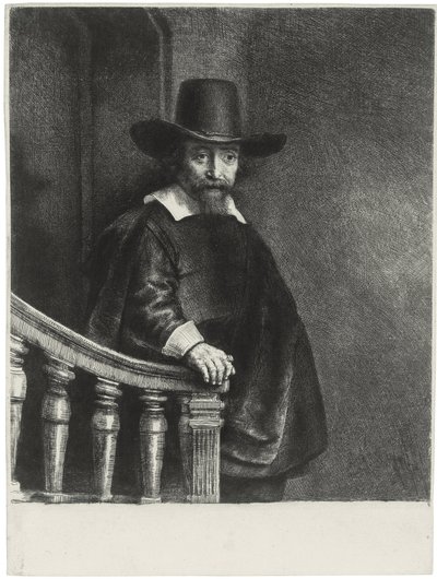 ""Doktor Bueno portréja"" Az orvos és író, Dr. Ephraim Bueno portréja (Ephraim Bueno, zsidó orvos) Metszet Rembrandt van Rhijn (1606-1669) által alkotó: Rembrandt van Rijn