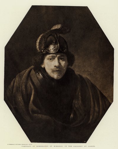 Rembrandt portréja saját maga, a casseli galériában alkotó: Rembrandt van Rijn