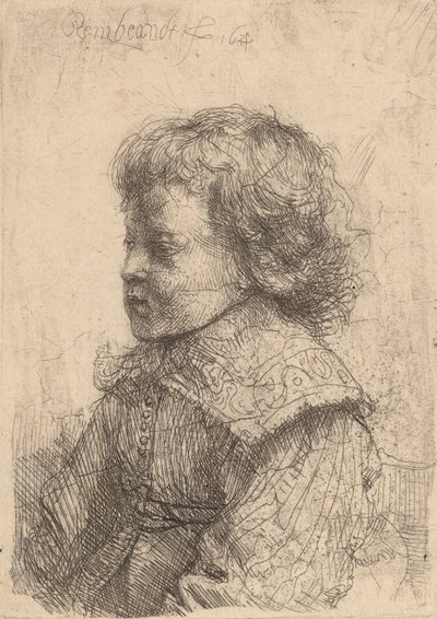 Fiú arcképe profilban, 1641. alkotó: Rembrandt van Rijn